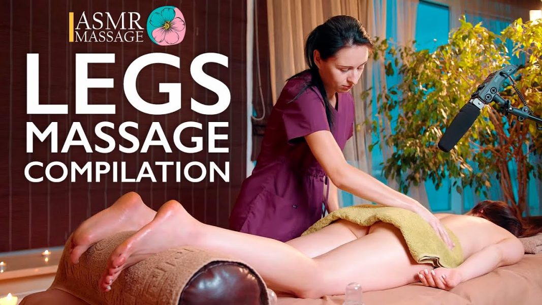 ASMR FEET MASSAGE OIL NO TALKING | LEGS MASSAGE COMPILATION